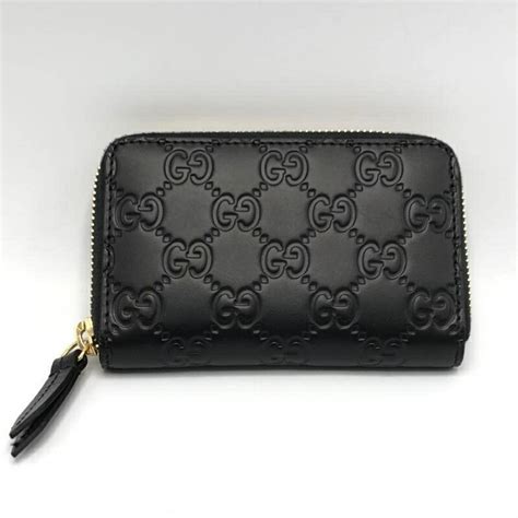 gucci signature leather card case|gucci signature coin wallet.